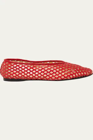 Proenza Schouler Tee Perforated Leather Ballerina Flats