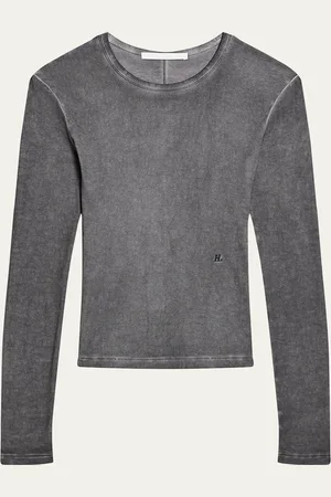 Helmut Lang Long-Sleeve Garment-Dyed Tee