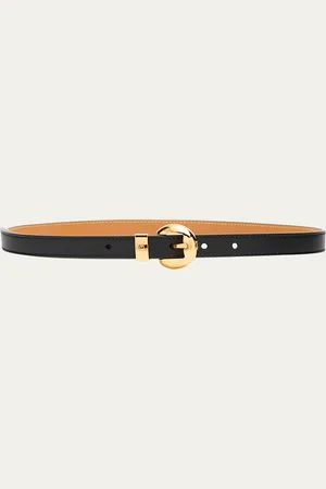 Loewe Pebble Leather Skinny Belt