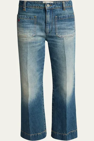 Victoria Beckham Alina Kickflare Crop Jeans