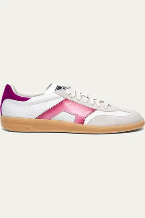 santoni DBS Mix Leather Low-Top Sneakers