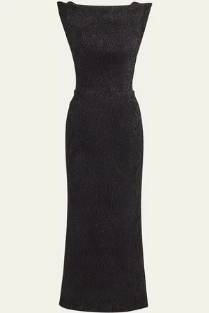 MATICEVSKI Metallic Structured Midi Dress