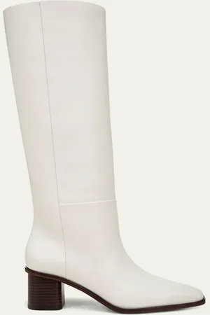 Vince Gerrie Leather Square-Toe Knee Boots