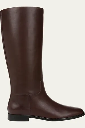 Vince Knee-High Calf Leather Boots Wide Calf