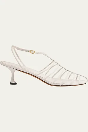 Proenza Schouler Tee Leather Caged Heeled Sandals