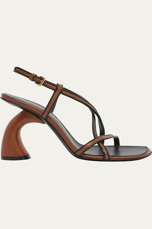 DRIES VAN NOTEN Strappy Curved-Heel Leather Sandals