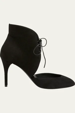 Alaïa Suede Lace-Up Stiletto Pumps