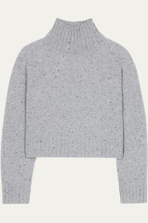Guest In Residence Cashmere-Blend Cropped Turtleneck Sweater