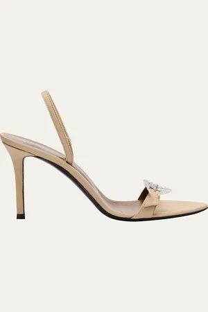 Giuseppe Zanotti Marielena Silk Crystal-Buckle Slingback Sandals