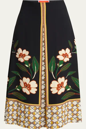 La DoubleJ Santa Monica Dazed Print Midi Skirt