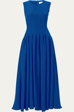 Carolina Herrera Long Fit-Flare Cotton Dress