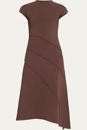 Jason Wu Asymmetrical Seamed Knit Midi Dress