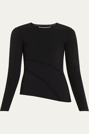 Jason Wu Asymmetrical Seamed Long-Sleeve Sweater