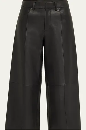 Jason Wu Leather High-Rise Cropped Pants