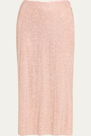 LOVESHACKFANCY Samaria Embellished Midi Skirt