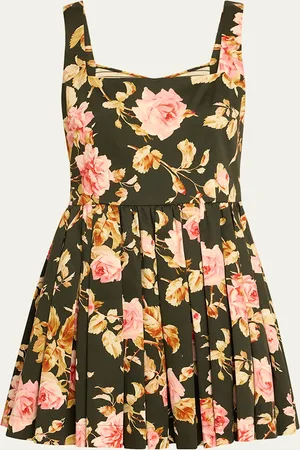Cara Cara Basil Floral Flare Mini Dress