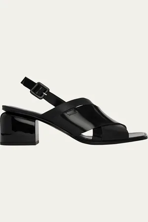 Pierre Hardy Alpha Leather Crisscross Slingback Block-Heel Sandals