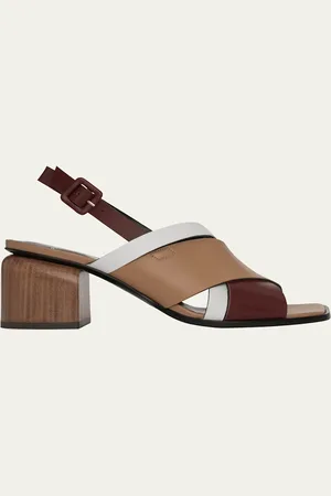 Pierre Hardy Alpha Leather Crisscross Slingback Block-Heel Sandals