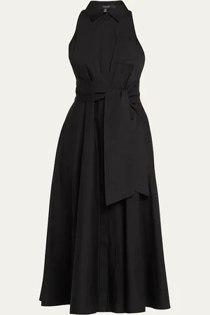 Toccin Chelsea Sleeveless Tie-Front Midi Shirtdress
