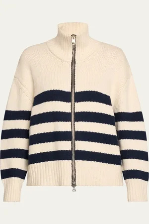 BRANDON MAXWELL The Morgan Striped Cashmere Cardigan