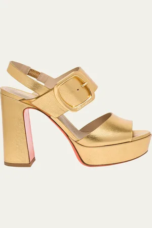 santoni Bruxel Metallic Buckle Platform Sandals