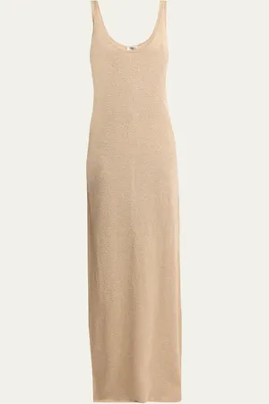 Saint Laurent Maxi Scoop-Neck Tank Dress