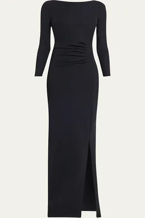 CHIARA BONI Brestina Bateau-Neck Bow Column Gown