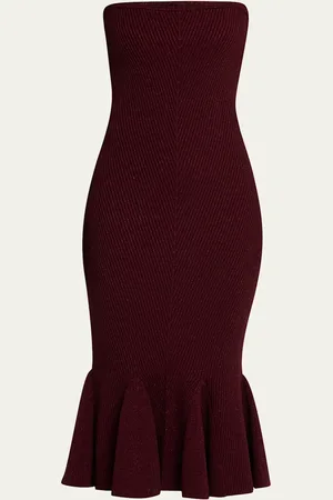 Retrofete Blerina Strapless Sparkly Knit Midi Dress
