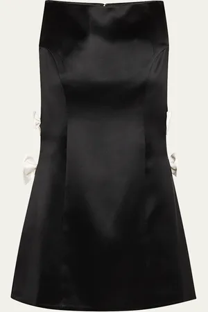 Retrofete Nadine Satin Bow Mini Dress