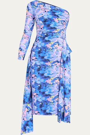 CHIARA BONI Visa Draped One-Shoulder Dress