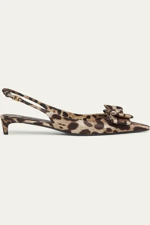 Dolce & Gabbana Satin Bow Slingback Pumps
