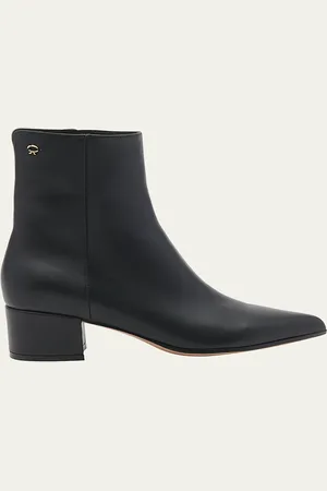 Gianvito Rossi Leather Zip Ankle Booties