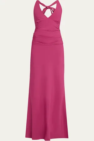 CHIARA BONI Halter Stretch-Jersey Gown