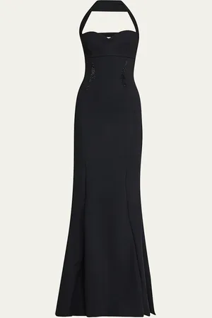 CHIARA BONI Aryas Rhinestone-Embellished Sweetheart Gown