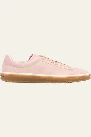 Loro Piana Mixed Leather Low-Top Tennis Sneakers