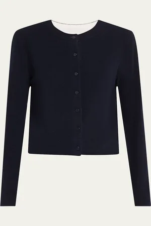 Vince Tipped Half-Moon Cardigan
