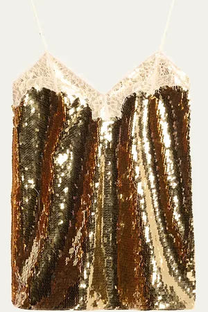 Retrofete Olive Sequined Mini Dress