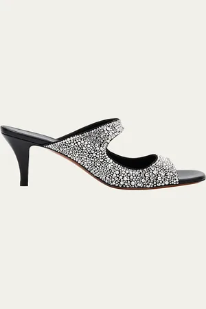 Alexander McQueen Crystal Dual-Band Mule Sandals