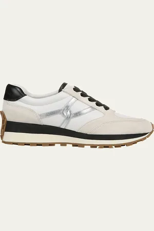 VERONICA BEARD Valentina Mixed Leather Retro Sneakers