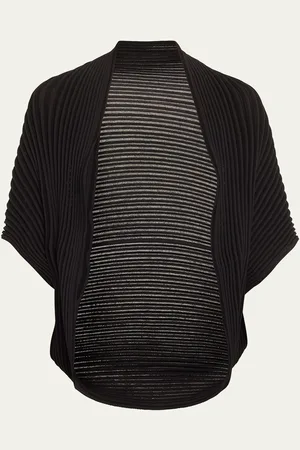 Issey Miyake Stream Open-Front Pleated Cardigan
