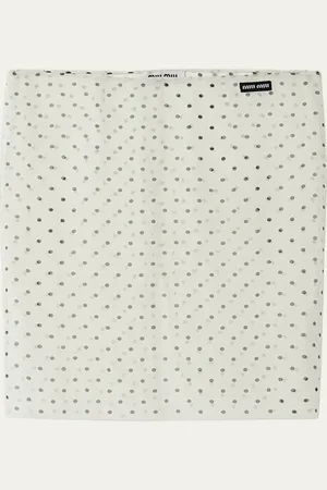 Miu Miu Polka-Dot Chiffon Skirt