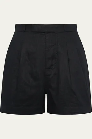 Aqua Blu Australia Carrington Pleated Linen Shorts