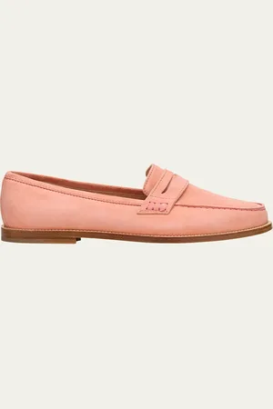 Manolo Blahnik Perrita Classic Suede Penny Loafers