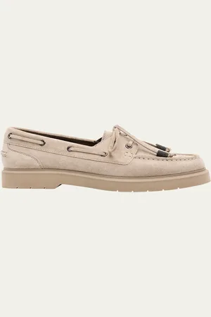 Brunello Cucinelli Classic Suede Boat Loafers