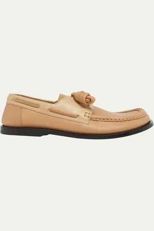 Loewe Campo Leather Boat Loafers
