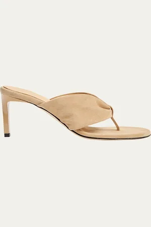 Dear Frances Suede Thong Stiletto Slide Sandals