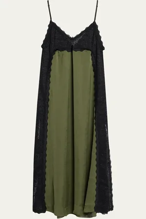 Kika Vargas Somaly Satin Lace Dress