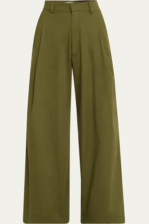 Kika Vargas Olympe Pleated Wide Leg Pants
