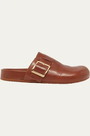 Loewe Leather Buckle Mules