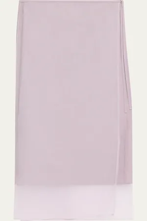 Brunello Cucinelli Crispy Cotton Midi Sarong Skirt